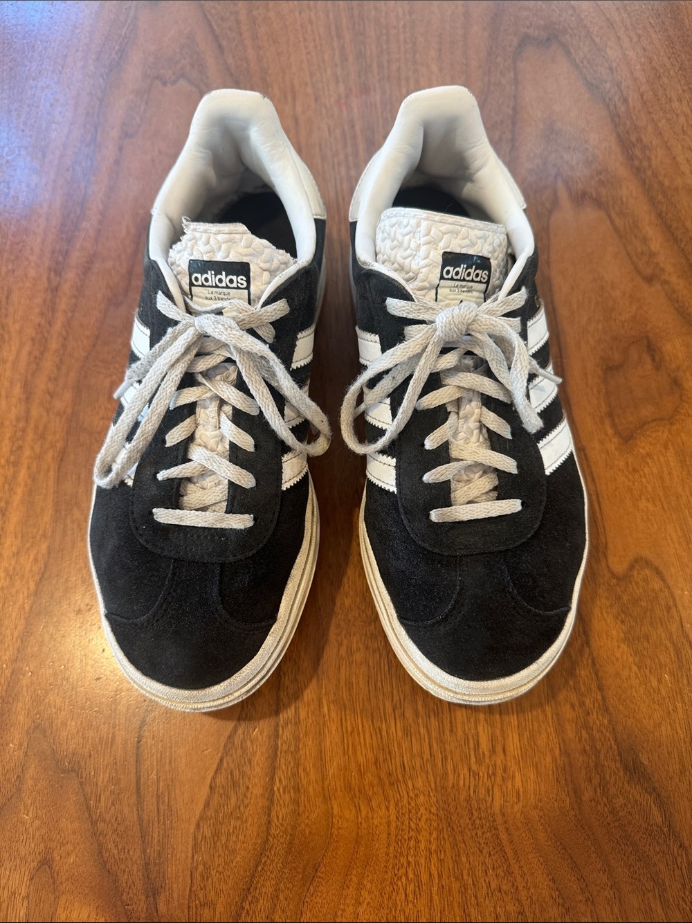 Adidas platform Gazelles.